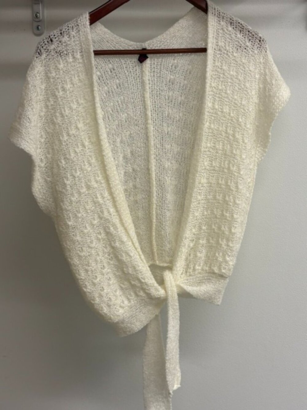 Soft Creamy White Sweater Wrap | Women's Approx. Size Small | Lightweight Cozy